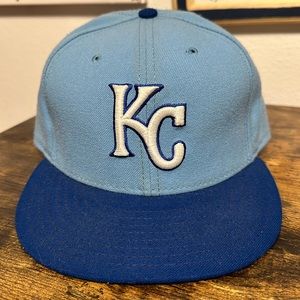 Kansas City Royals New Era Fitted Hat sz 7 1/2 MLB